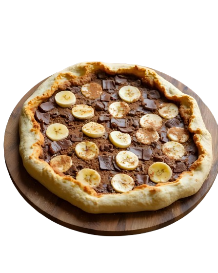 Pizza de Chocolate com Banana